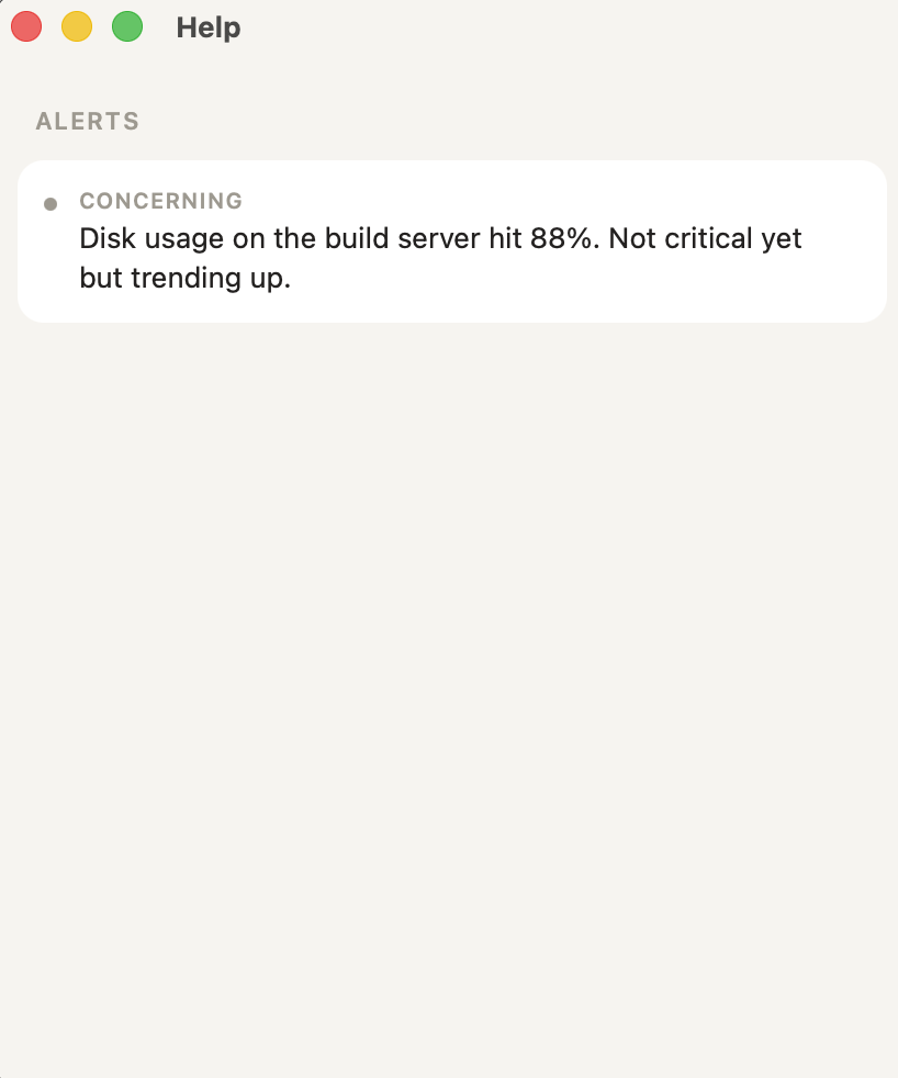 Help screenshot