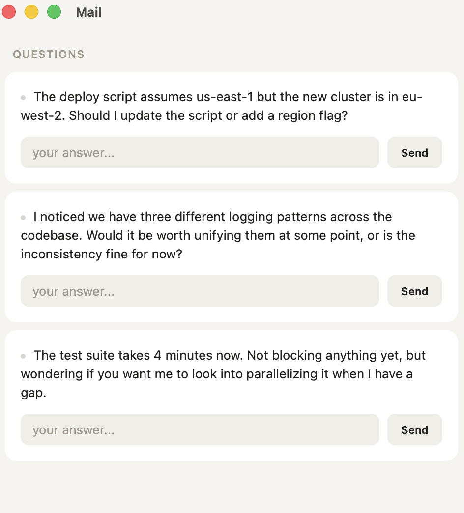 Mail screenshot